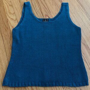 INC marine blue sweater tank top, L